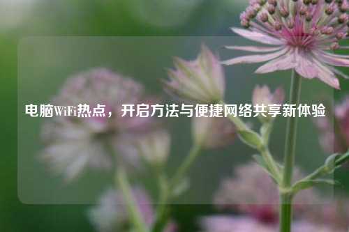 电脑WiFi热点,开启 与便捷 共享新体验