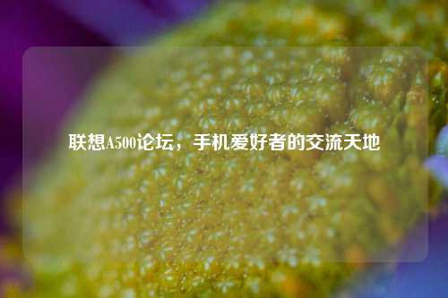联想A500论坛,手机爱好者的交流天地