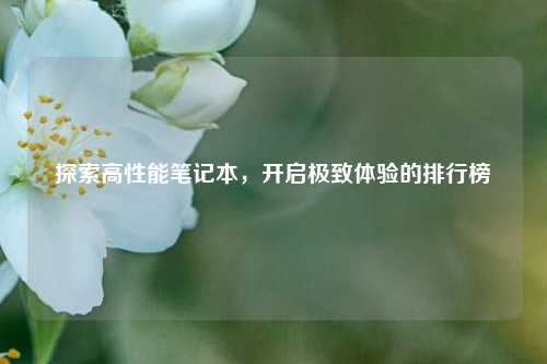 探索高性能笔记本,开启极致体验的排行榜