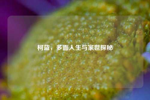 柯蓝,多面人生与家世探秘