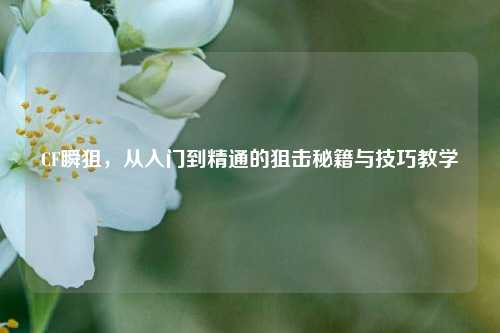 CF瞬狙,从入门到精通的狙击秘籍与技巧教学