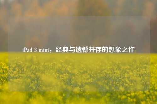 iPad 3 mini,经典与遗憾并存的想象之作