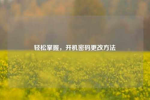 轻松掌握,开机密码更改
