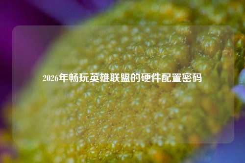 2026年畅玩英雄联盟的硬件配置密码