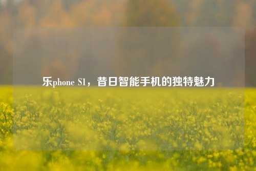 乐phone S1,昔日智能手机的独特魅力